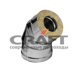 Сэндвич-колено 45° (316/0,8 мм+304) D130x230