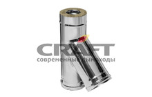 Сэндвич-тройник 45° (316/0,5 мм+304) D130x230