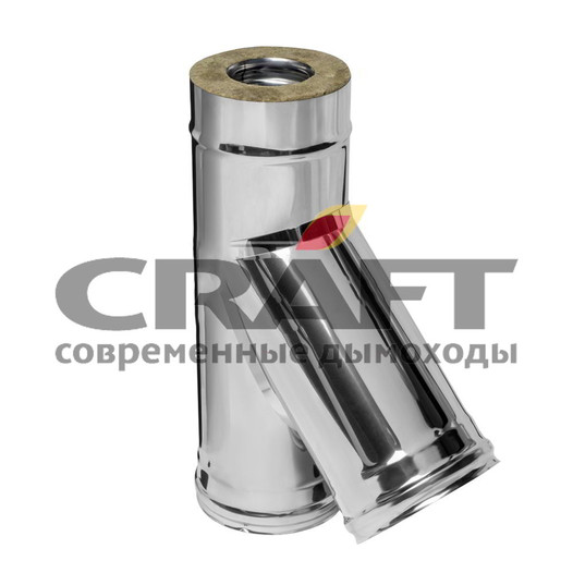 Фотография Сэндвич-тройник 45° (316/0,8 мм+304) D115x200