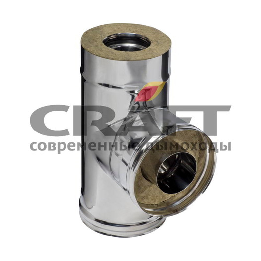 Фотография Сэндвич-тройник 90° (316/0,8 мм+304) D130x230