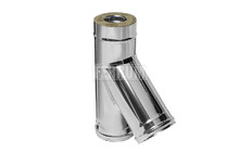 Сэндвич-тройник 135° (430/0,8мм + нерж.) D130х200