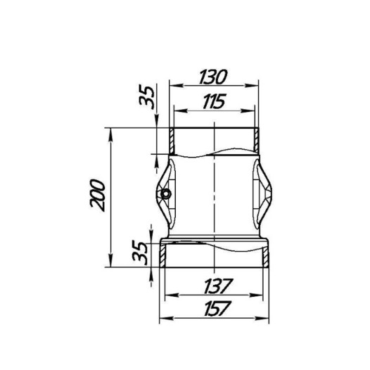 Фотография Стартовый дымоход 115-136 разборный