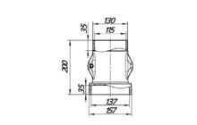 Стартовый дымоход 115-136 разборный