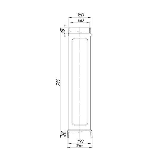 Фотография Чугунный дымоход 130/740