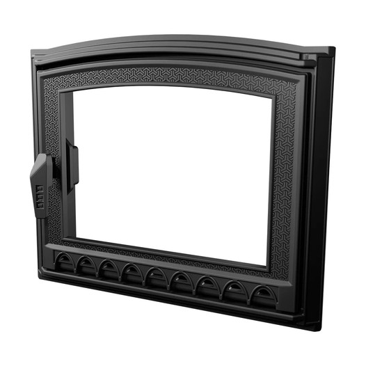 Фотография Чугунная дверца для камина понорамная 