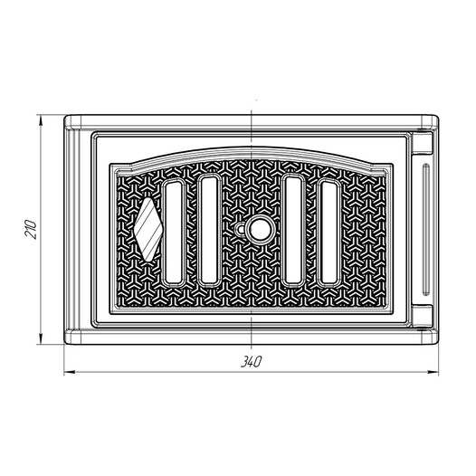 Фотография Чугунная дверца для камина поддувальная 