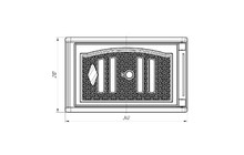 Чугунная дверца для камина поддувальная 