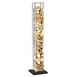 Дровник Stella большой металл белый основание черный