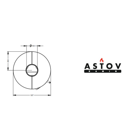 Фотография Печь-камин Астов R 1.0 XL K MAX кремово-бежевая
