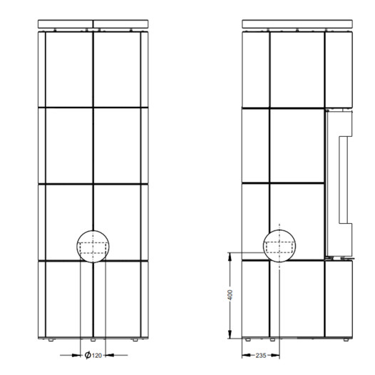 Фотография Печь-камин Астов R 1.0 XL K MAX кремово-бежевая