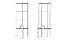 Печь-камин Астов R 1.0 XL K MAX кремово-бежевая
