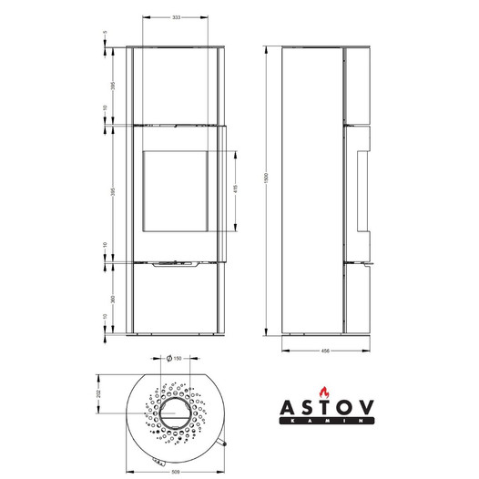 Фотография Печь-камин Астов R 1 XL