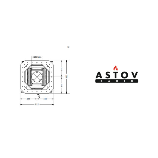 Фотография Каминная топка Астов П4С 8070