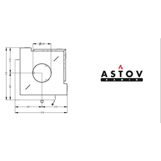 Фотография Каминная топка Астов П2С 440