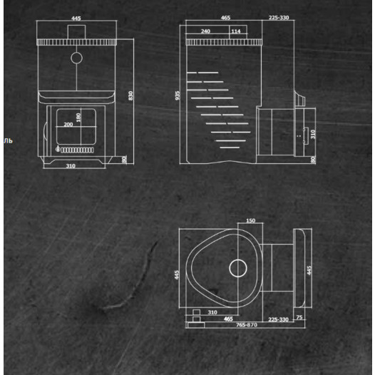 Фотография Печь для бани Ферингер ПФ Мини в кожухе Лайн