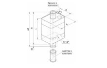 Бак Ferrum Эльтон прямоугольный на трубе 56 л