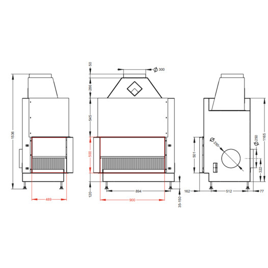 Фотография Открытый камин Астов О2С 90\50