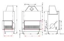 Открытый камин Астов О2С 90\50