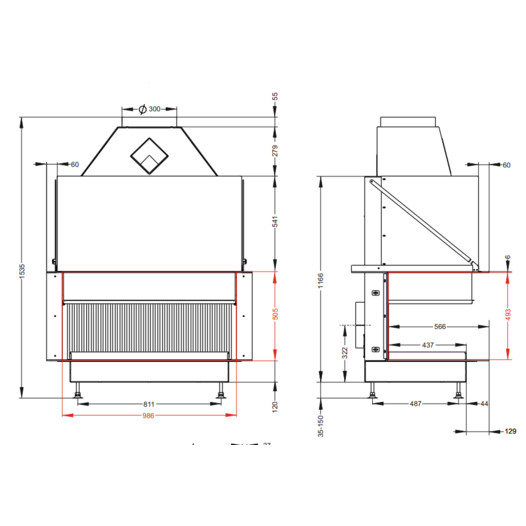 Фотография Открытый камин Астов О3С 97\50
