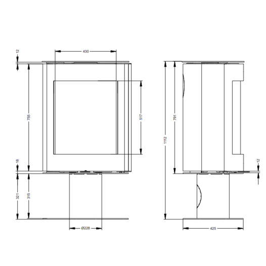 Фотография Печь-камин Астов OVAL