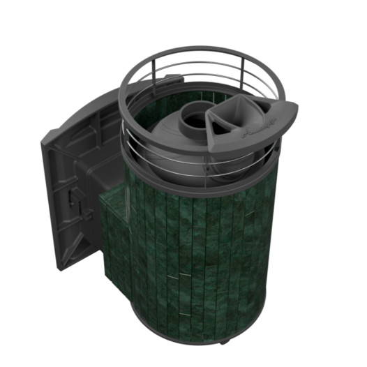 Фотография Банная печь ProMetall Атмосфера L в ламелях 