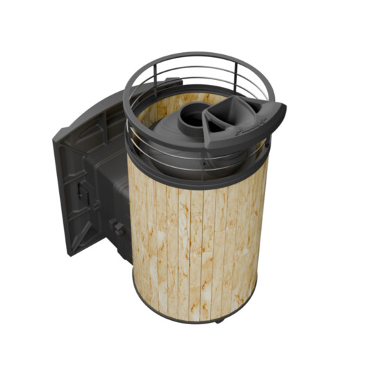 Фотография Банная печь ProMetall Атмосфера L в ламелях 