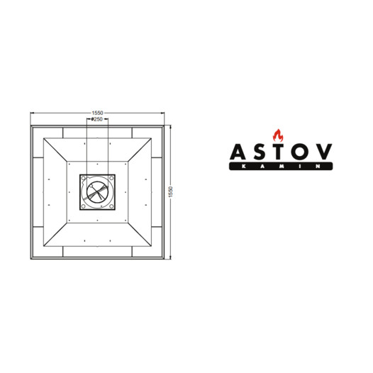 Фотография Каминная топка Астов АРТ П4С 800