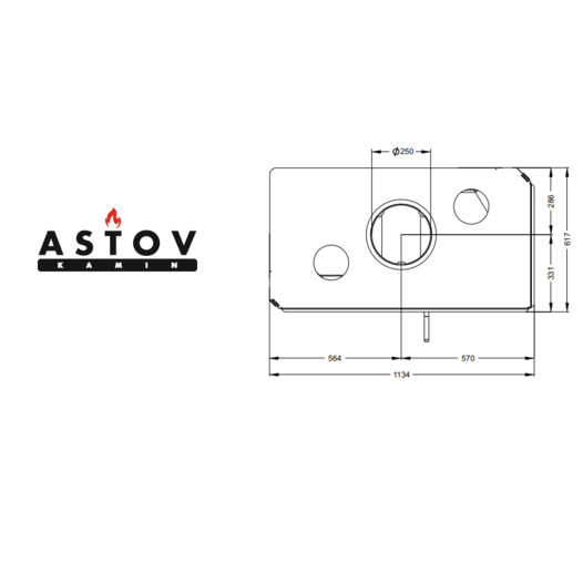 Фотография Каминная топка Астов П2С 10057 R