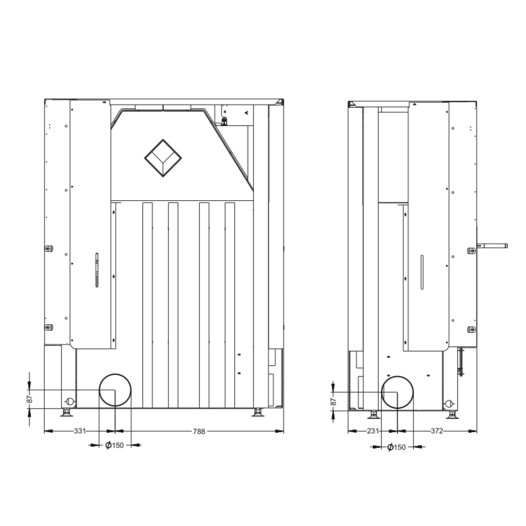 Фотография Каминная топка Астов П2С 10057 R