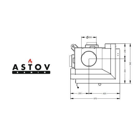 Фотография Каминная топка Астов П2С 600