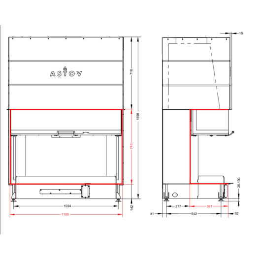 Фотография Каминная топка Астов П3С 11074