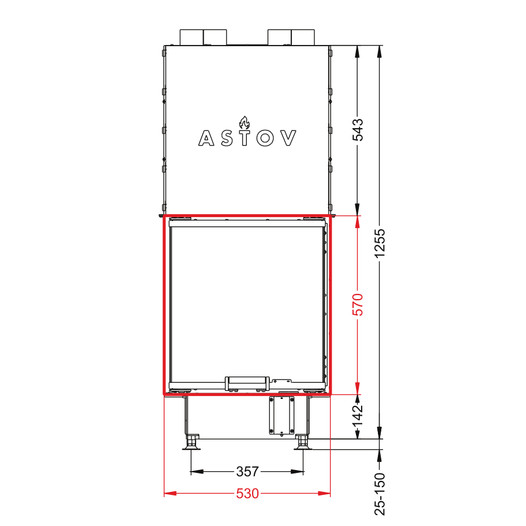 Фотография Каминная топка Астов П3С 53(84)57
