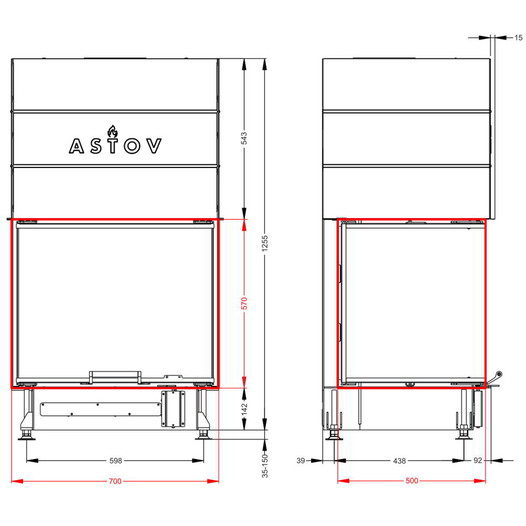 Фотография Каминная топка Астов П3С 7057