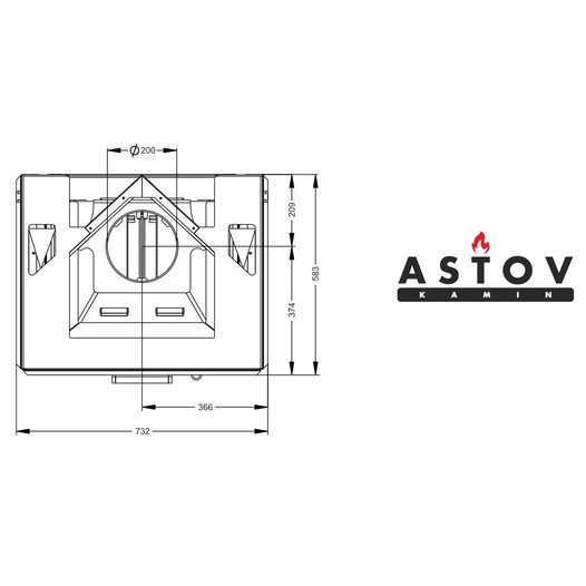 Фотография Каминная топка Астов П3С 7057