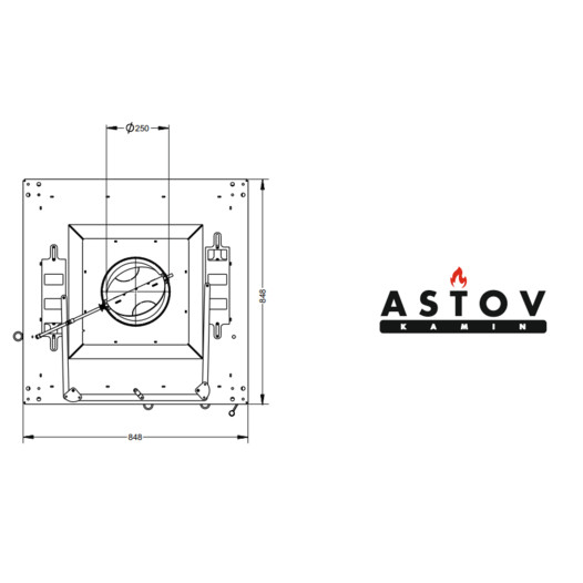 Фотография Каминная топка Астов П4С 800