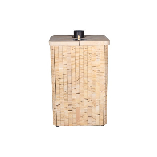 Фотография Печь для бани Ферингер ПФ Квадра Окаменевшее дерево наборный