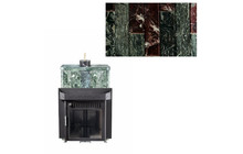 Печь для бани Ферингер ПФ Квадра Жадеит + Россо Леванте