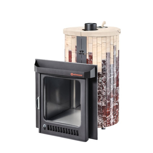 Фотография Печь для бани Ферингер ПФ Оптима Россо Леванте + Окаменевшее дерево