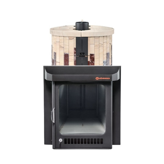 Фотография Печь для бани Ферингер ПФ Оптима Россо Леванте + Окаменевшее дерево