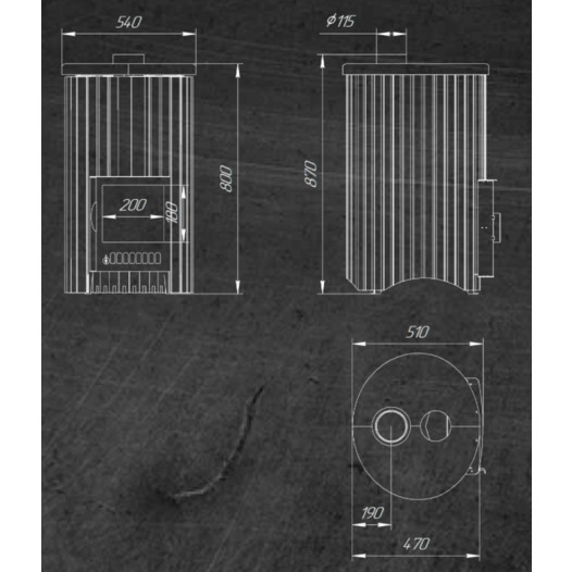 Фотография Печь для бани Ферингер ПФ Уют-18  Жадеит + Россо Леванте