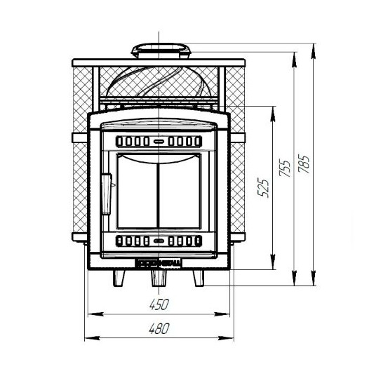 Фотография Банная печь ProMetall Атмосфера М сетка нержавейка