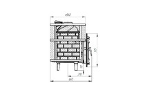 Банная печь ProMetall Атмосфера М КТК с коротким топливным каналом и сеткой нержавейка