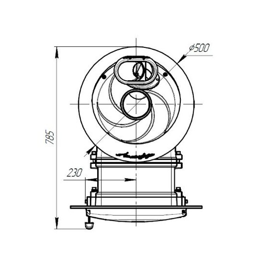 Фотография Банная печь ProMetall Атмосфера L в ламелях 