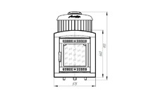 Банная печь ProMetall Атмосфера L в ламелях 