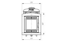 Банная печь ProMetall Атмосфера L комбинированная сетка-ламель 