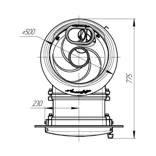 Фотография Банная печь ProMetall Атмосфера L комбинированная сетка-ламель 