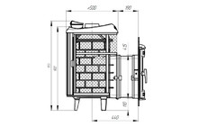 Банная печь ProMetall Атмосфера L комбинированная сетка-ламель 