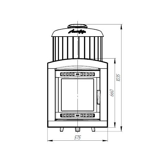 Фотография Банная печь ProMetall Атмосфера XL в ламелях 