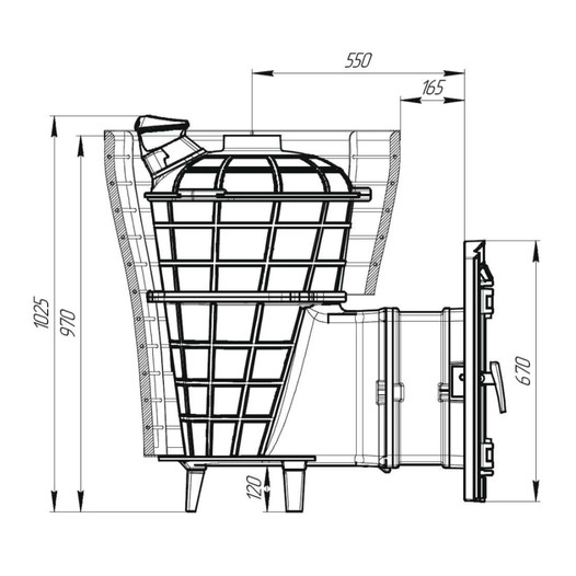 Фотография Банная печь ProMetall Атмосфера V сетка нержавейка