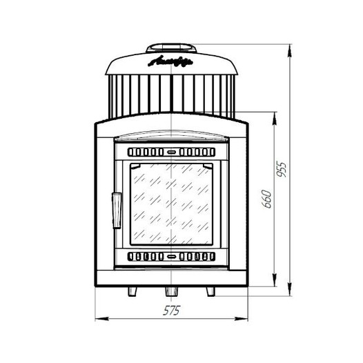 Фотография Банная печь ProMetall Атмосфера L в ламелях 